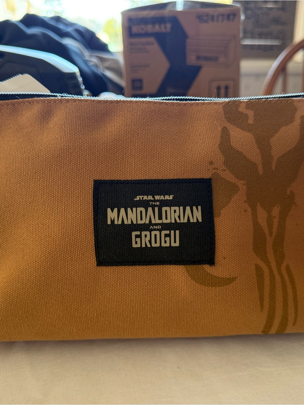 Bath & Body Works Men’s Brown Toiletry Pouch with Mandalorian Graphic - Picture 2 of 2